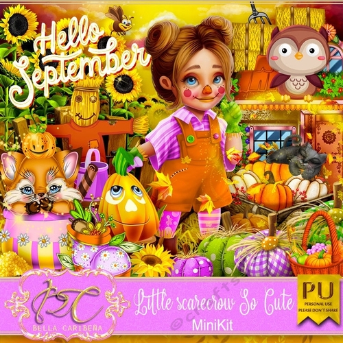 Little Scarecrow So Cute, mini kit from Bella Caribeña 