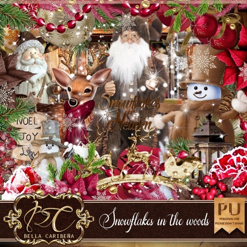 Snowflakes in the woods, kit from Bella Caribeña