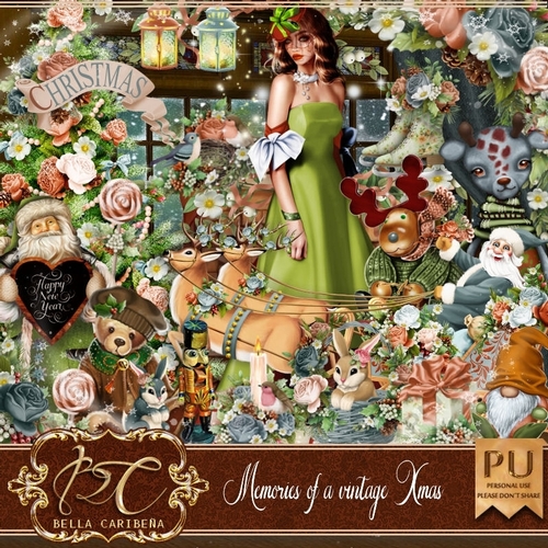 Memories of a Vintage Xmas, kit from Bella Caribeña 