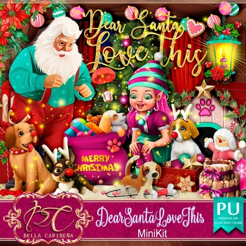 Dear Santa Love This, mini kit from Bella Caribeña 