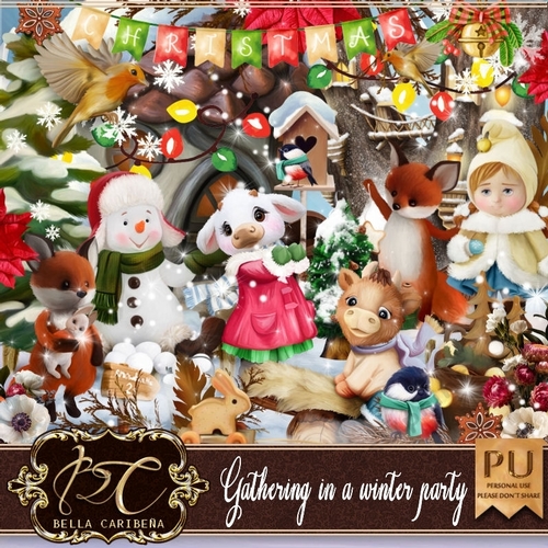 Gathering in a Winter Party, kit from Bella Caribeña 