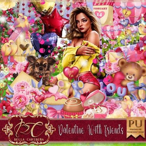 Valentine With Friends, kit from Bella Caribeña 