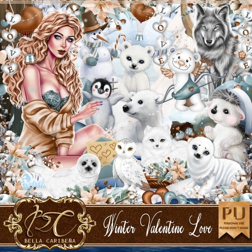 Winter Valentine Love, kit from Bella Caribeña 