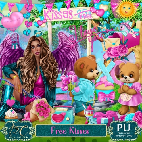 Free Kisses, kit from Bella Caribeña