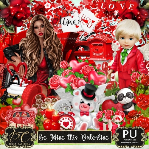 Be Mine This Valentine, kit from Bella Caribeña 