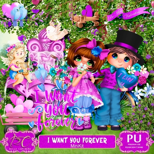 I Want you Forever, mini kit from Bella Caribeña 