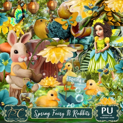 Spring Fairy N Rabbits, kit from Bella Caribeña 