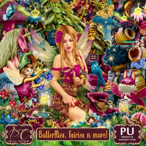 Butterflies, fairies, N More, kit from Bella Caribeña