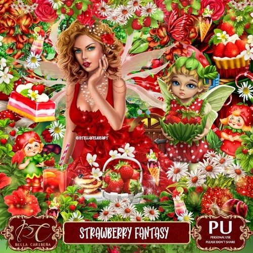 Strawberry Fantasy, kit from Bella Caribeña 