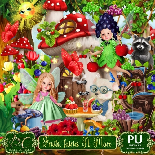 Fruits, fairies n more, kit from Bella Caribeña