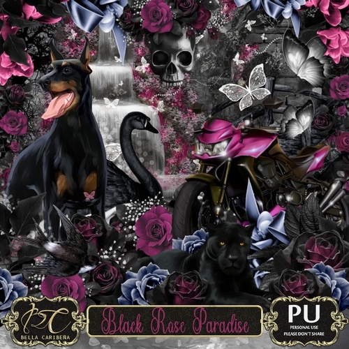Black Rose Paradise, kit from Bella Caribeña 