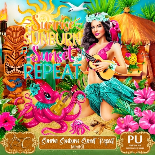 Sunrise, sunburn, sunset repeat,  mini kit from Bella Caribeña