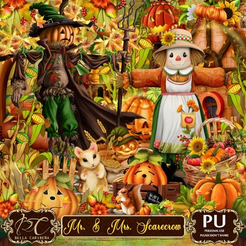 Mr and Mrs Scarecrow,  kit from Bella Caribeña 