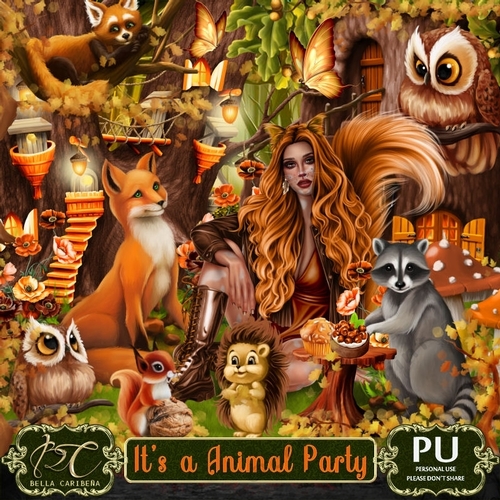 Its a Animal Party, kit from Bella Caribeña 