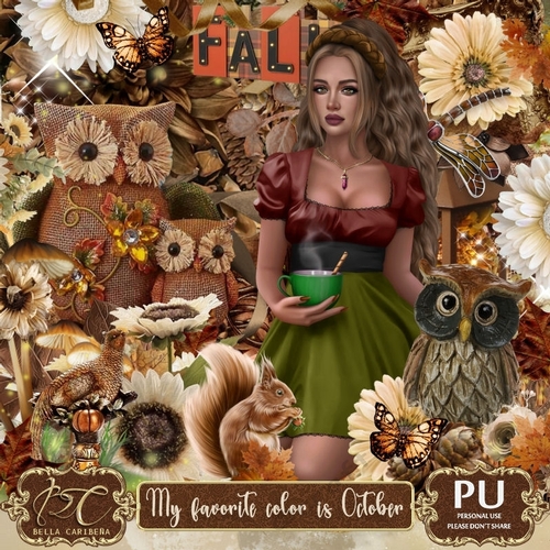 My Favorite Color is October, kit from Bella Caribeña 