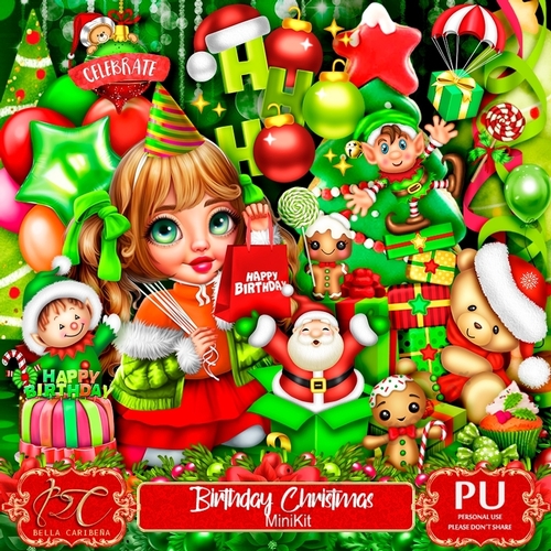 Birthday Christmas, mini kit from Bella Caribeña