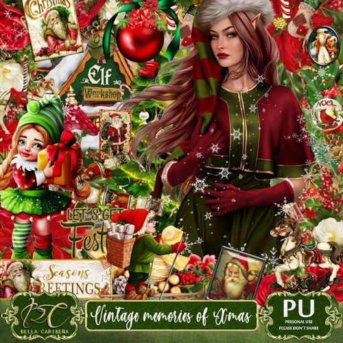 Vintage Memories of Xmas, kit from Bella 