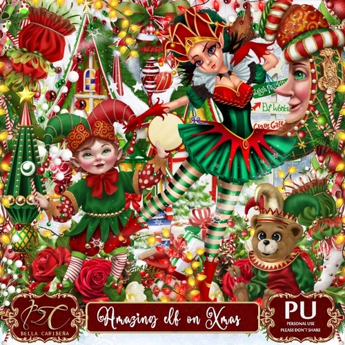 Amazing Elf on Xmas, kit from Bella Caribeña