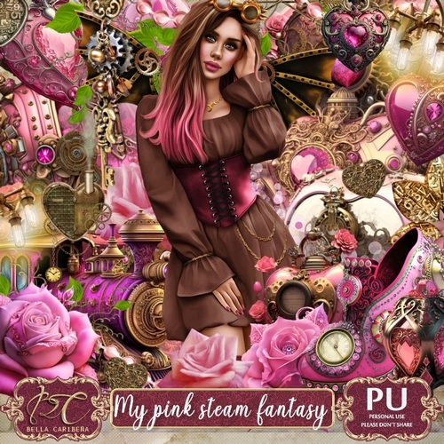 My Pink Steam Fantasy, kit from Bella Caribeña 