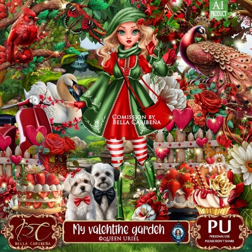 My Valentine Garden, kit from Bella Caribeña 