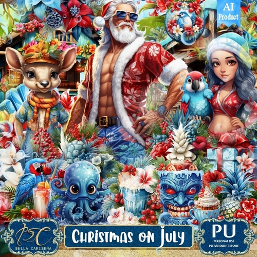 Christmas On July, kit from Bella Caribeña 