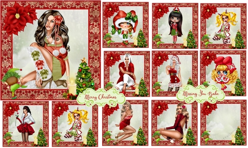 13 Beautiful  6 x 6 Girls in Winter - Bumper Kit  