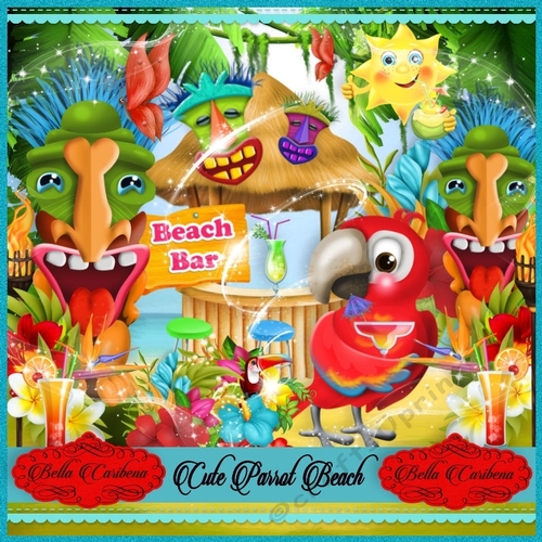 Cute Parrot Beach, kit from Bella Caribena 