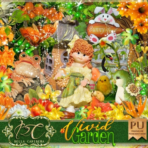 Vivid Garden, kit from Bella Caribena 