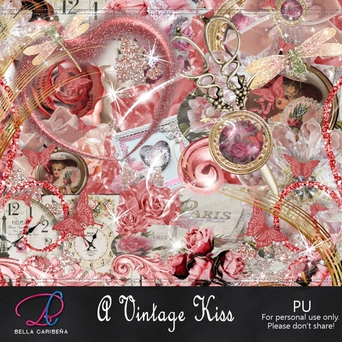 A Vintage Kiss, kit from Bella Caribena  