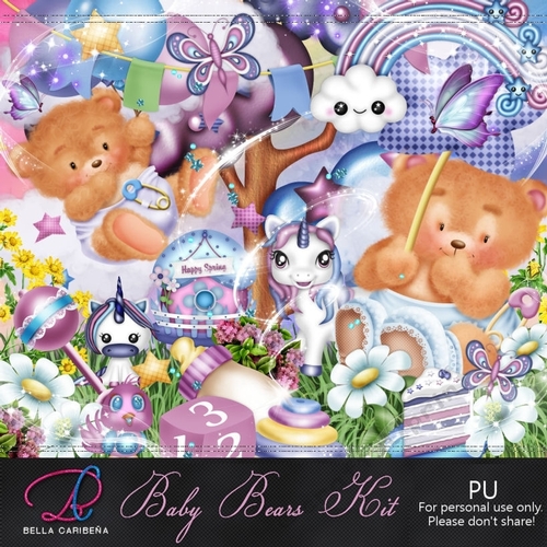 Baby Bears, kit from Bella Caribena  