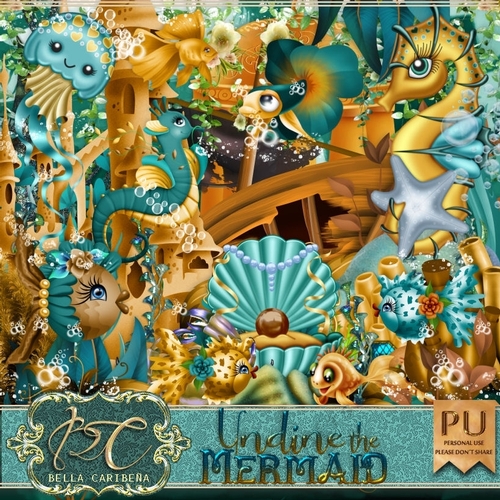 Undine The Mermaid, kit from Bella Caribena 