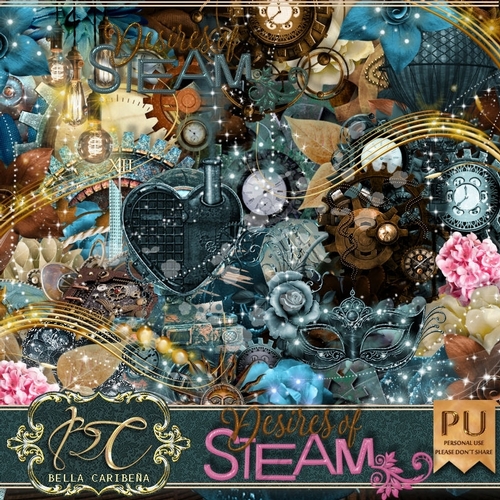 Desires of Steam,  kit from Bella Caribena 