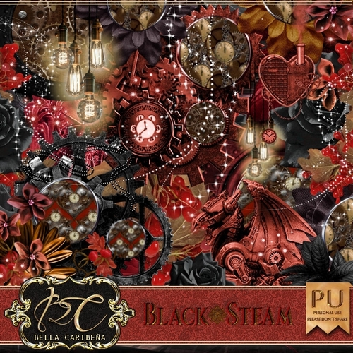 Black Steam,  kit from Bella Caribena 