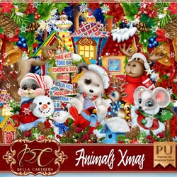 Animals Xmas, kit from Bella Caribena