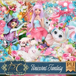 Unicorns Fantasy, kit from Bella Caribena