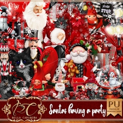 Santas Having a Party, kit from Bella Caribena