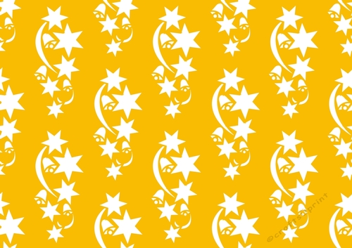 Christmas Bells and Stars Gold Backing Paper