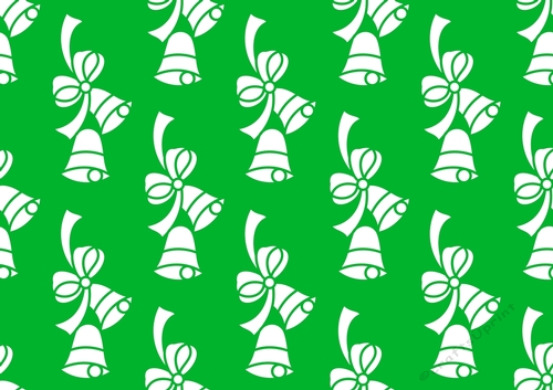 Christmas Bells Backing Paper Green 15
