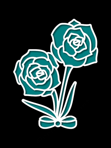 ROSES WITH BOW TOPPER