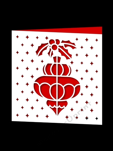 CHRISTMAS BAUBLE SQUARE CARD 3