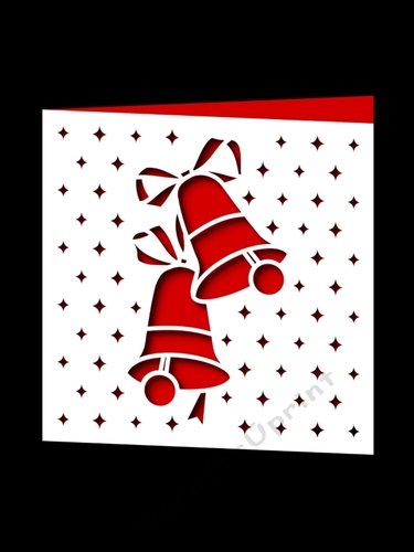 CHRISTMAS BELLS SQUARE CARD 10