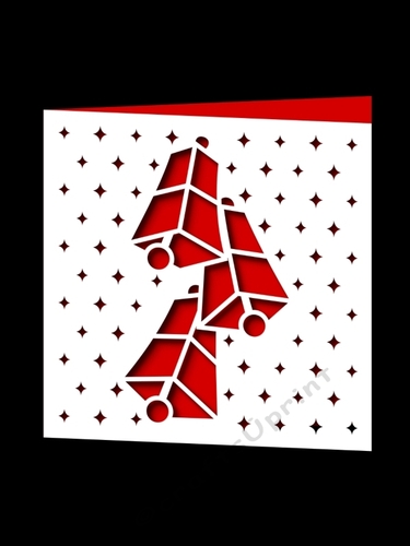 CHRISTMAS BELLS SQUARE CARD 12