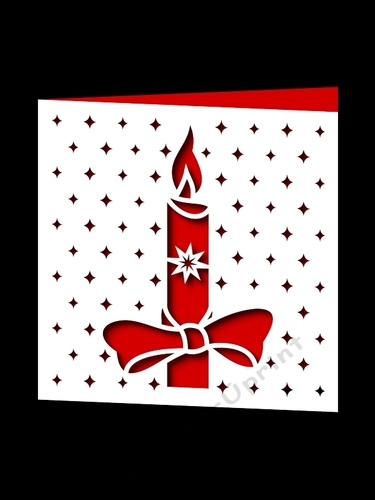 CHRISTMAS CANDLE SQUARE CARD 10