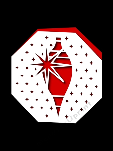 CHRISTMAS BAUBLE OCTAGON CARD 2