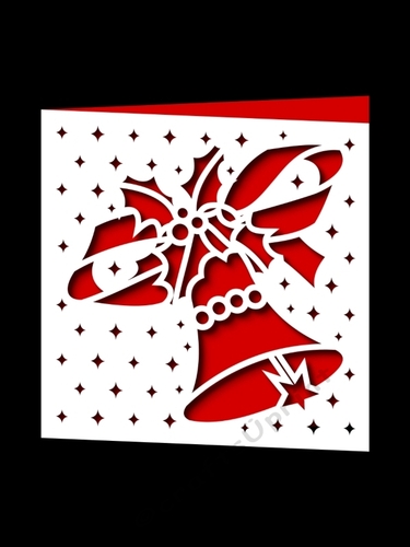 CHRISTMAS BELL SQUARE CARD 3