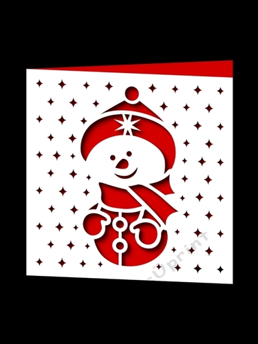 CHRISTMAS SNOWMAN SQUARE CARD 5