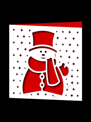 CHRISTMAS SNOWMAN SQUARE CARD 4