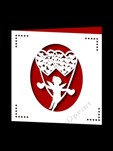 VALENTINE CUPID SQUARE CARD