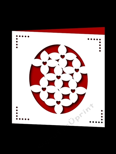 HEART FLOWERS SQUARE CARD