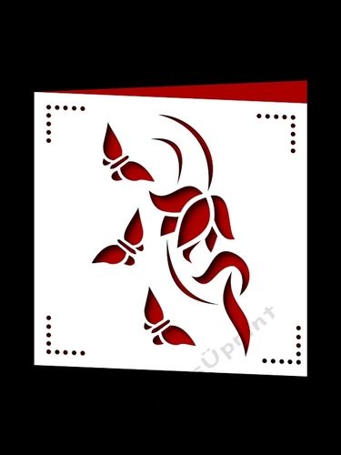 FLORAL SWIRLS SQUARE CARD